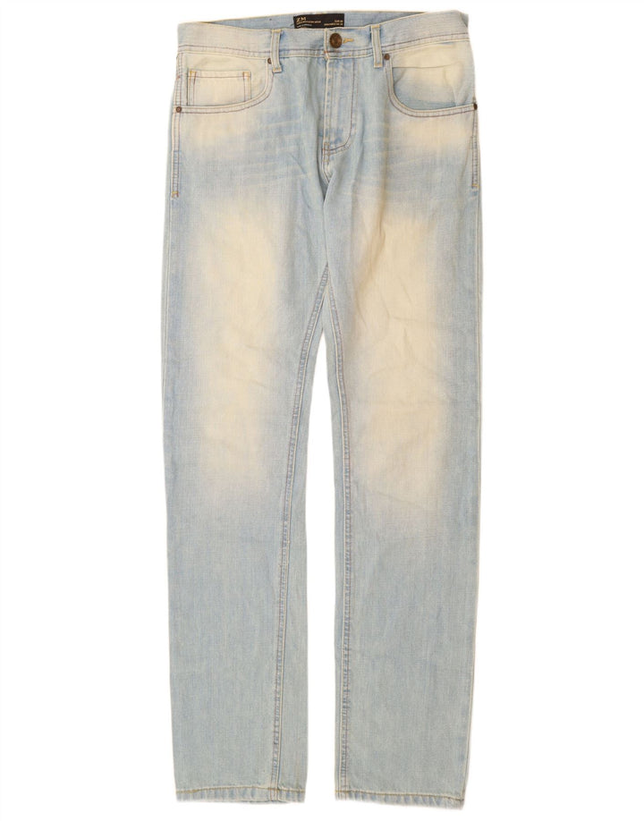 Zara Herre Slim Jeans EU 38 Small W30 L34 Blå Bomuld