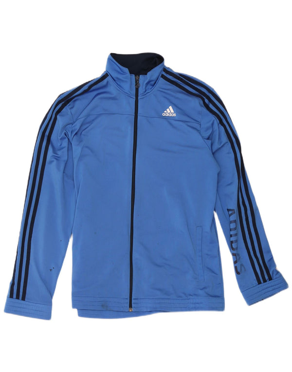 Adidas Herre grafisk træningsdragt Topjakke UK 44/46 Large Blue Polyester
