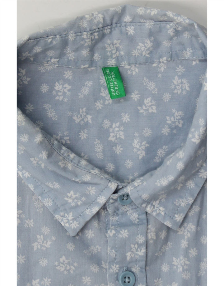 Benetton Herreskjorte Medium Blue Floral