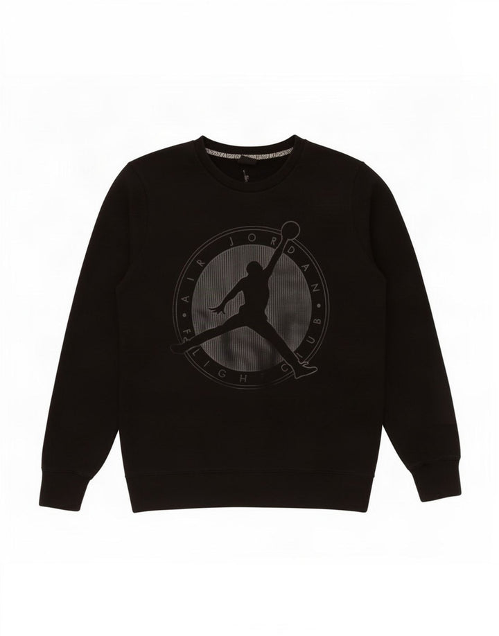 Jordan Herre grafisk sweatshirt jumper stor sort bomuld