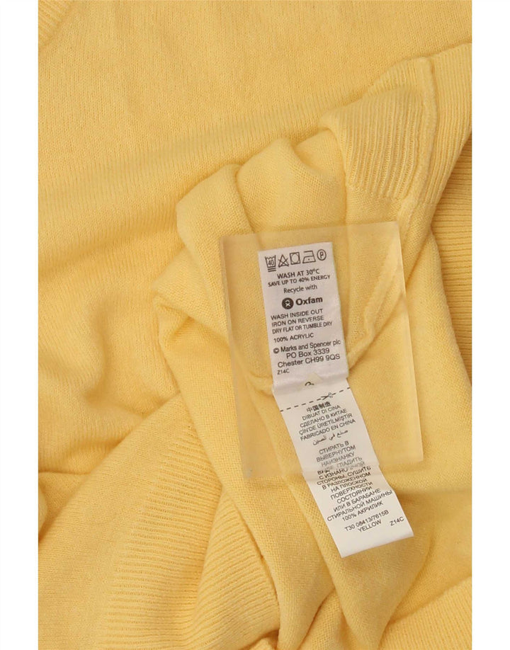 Marks & Spencer Herre V-hals sweater Medium Gul Akryl