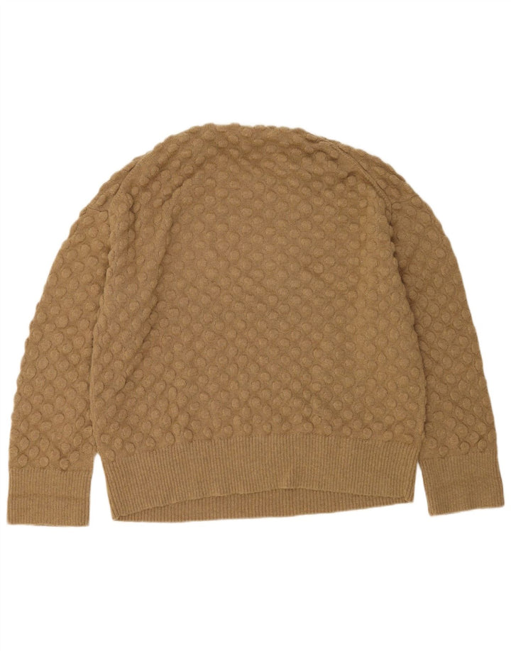 Cos Herre Crew Neck Jumper Sweater Medium Beige Uld