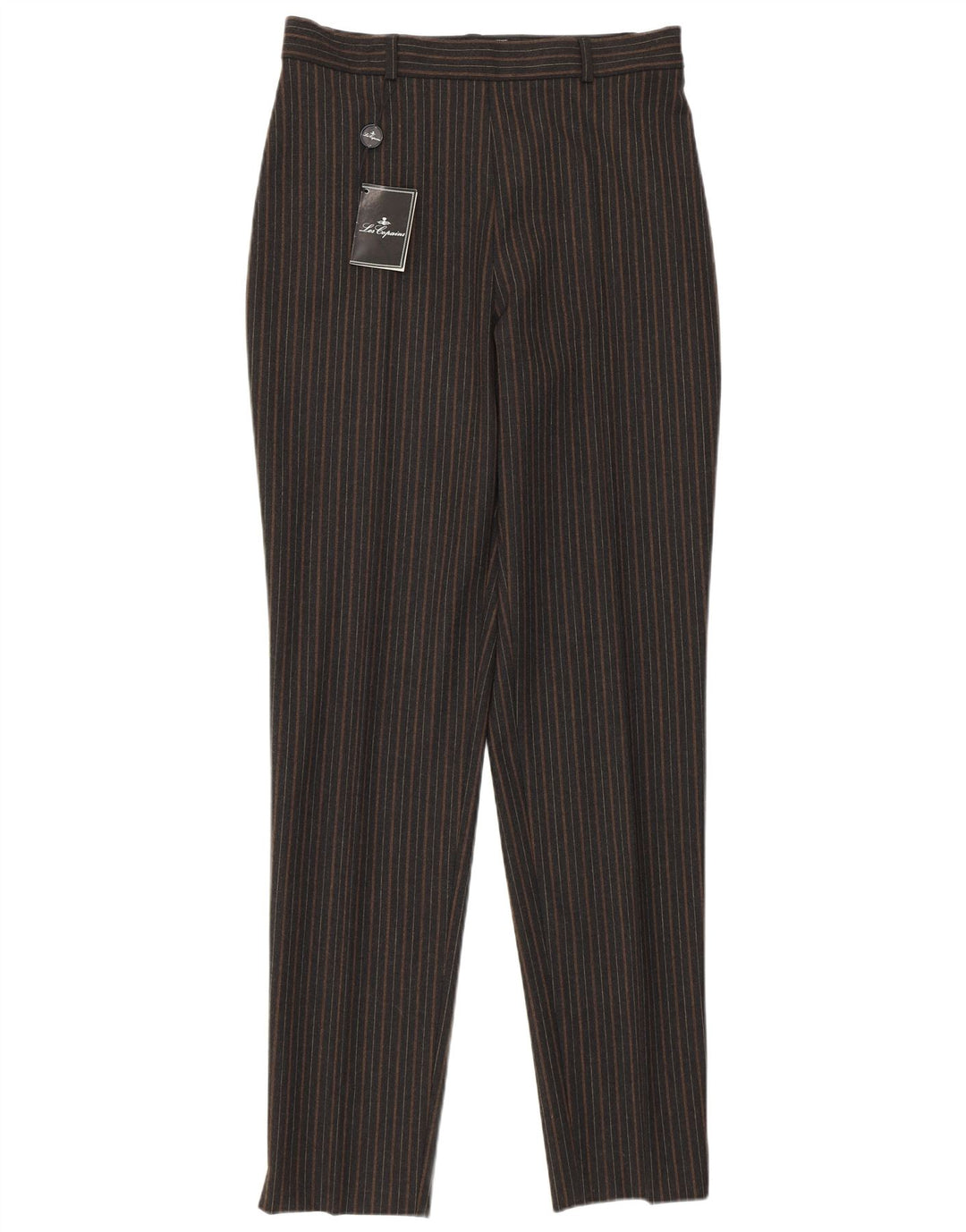 LES COPAINS Dame Højtalje Casual Bukser IT 46 Large W30 L33 Sort