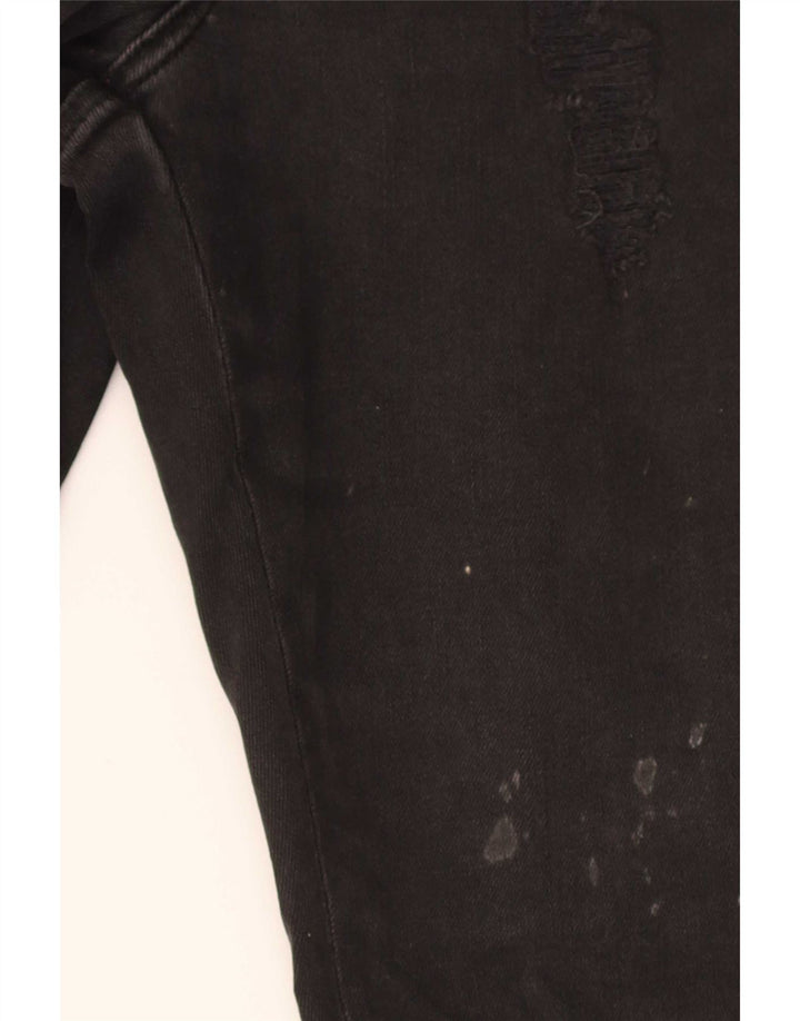 Ted Baker Dame Distressed Slim Jeans W28 L28 Sort Bomuld