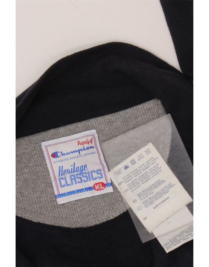 CHAMPION Womens Heritage Classics Tracksuit Top Jacket UK 18 XL Navy Blue