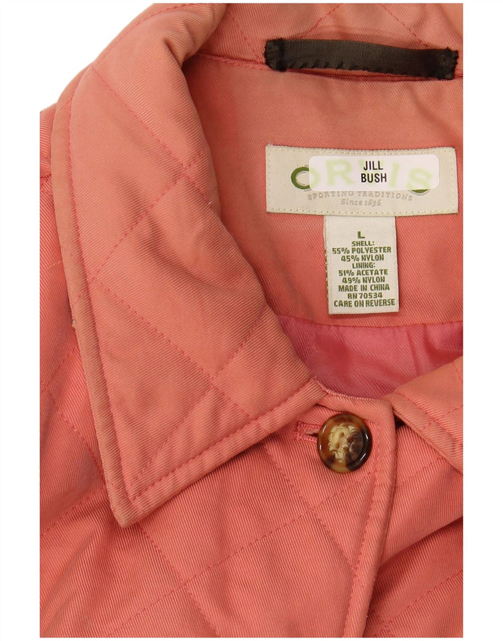 ORVIS Quiltet jakke til kvinder UK 16 Large Pink Polyester