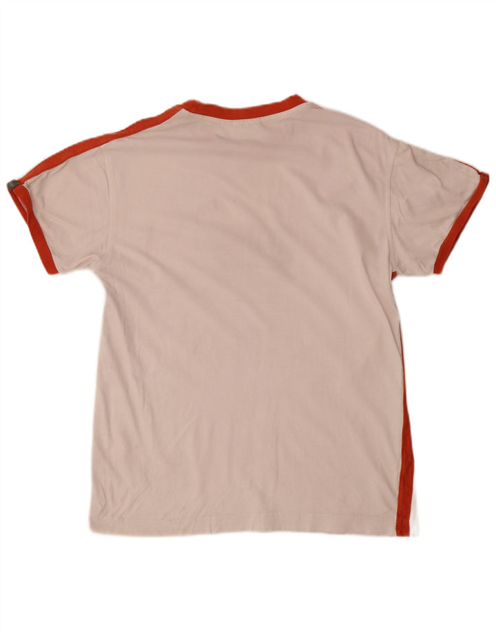 PUMA Grafisk T-shirt top XS til mænd Hvid Colourblock