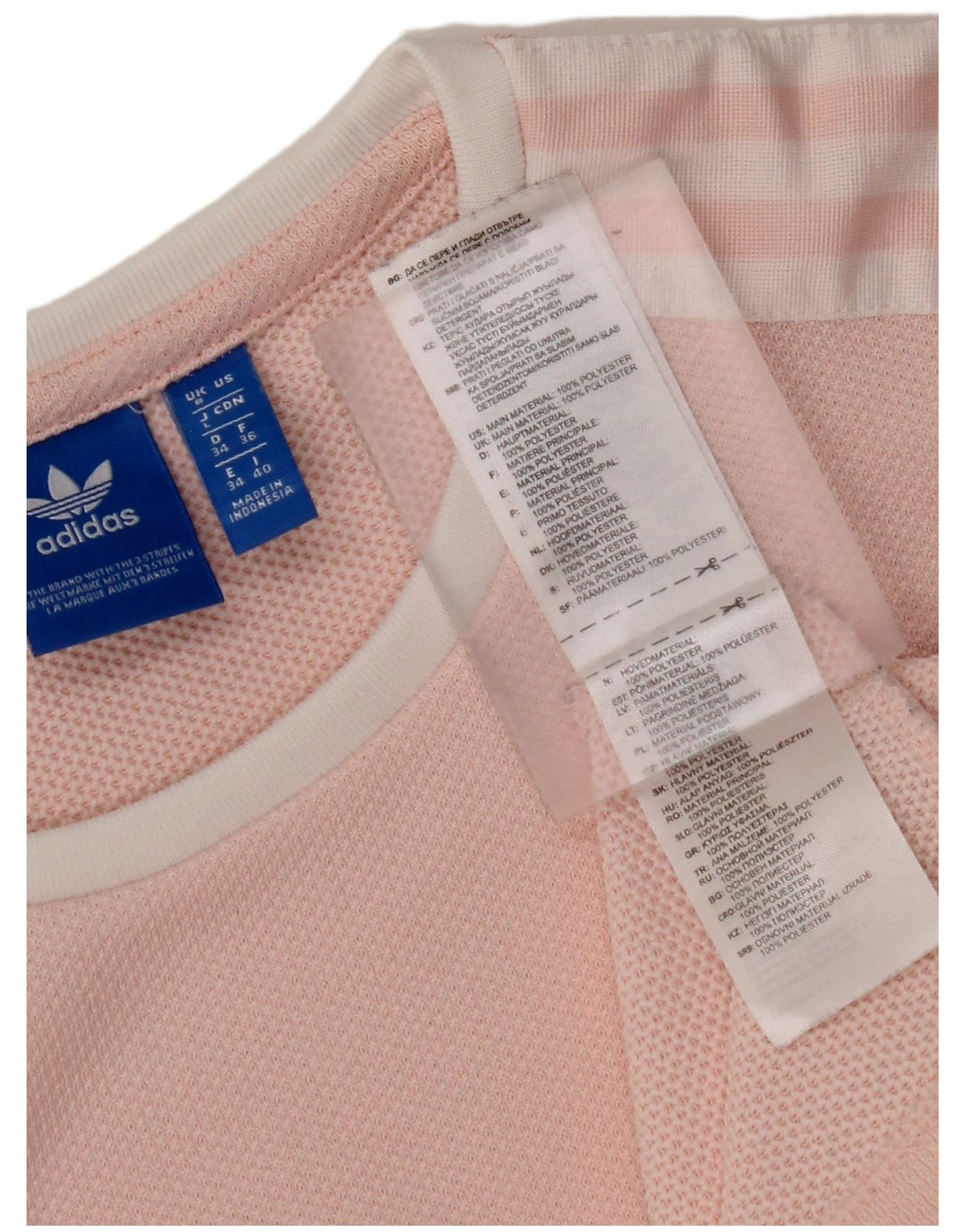 ADIDAS Dame T-Shirt Top UK 8 Small Pink Polyester