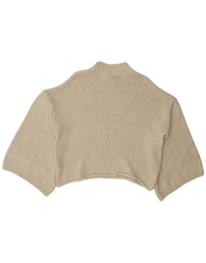 Topshop Dame Oversized Turtle Neck Sweater UK 8 Small Off White