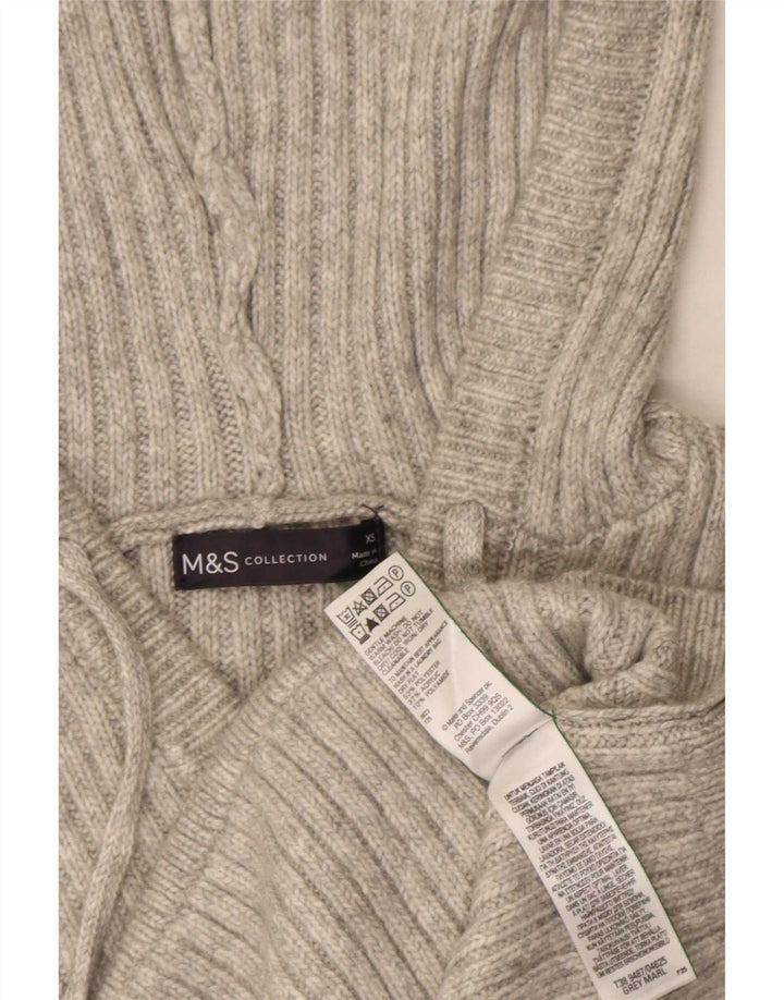 Marks & Spencer hættetrøje til kvinder UK 6 XS Grå polyester