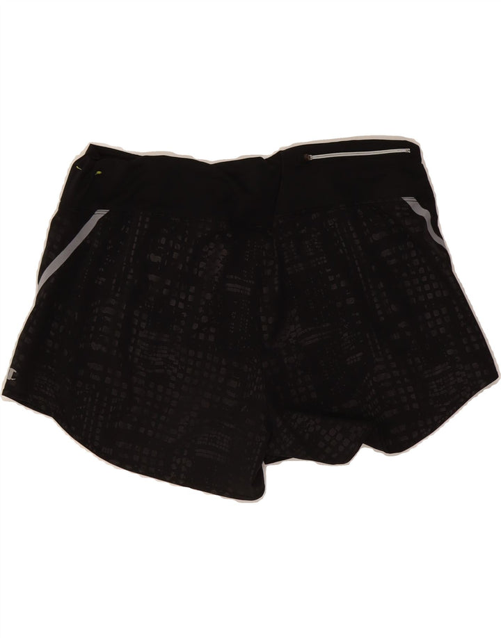 CHAMPION Womens Sport Shorts UK 16 Large Black Geometric Polyester Vintage Champion and Second-Hand Champion from Messina Hembry 