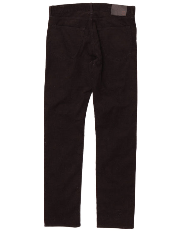 Marks & Spencer Herre Slim Corduroy Bukser W34 L33 Sort Bomuld
