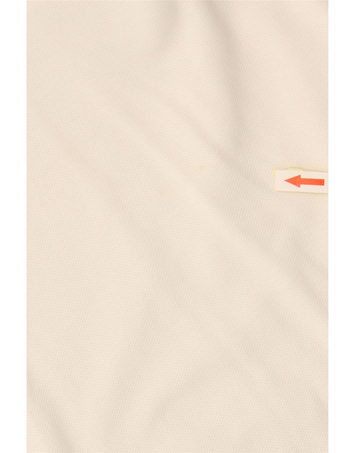 BURBERRY Dame BRIT Polo Shirt UK 12 Medium Off White Bomuld