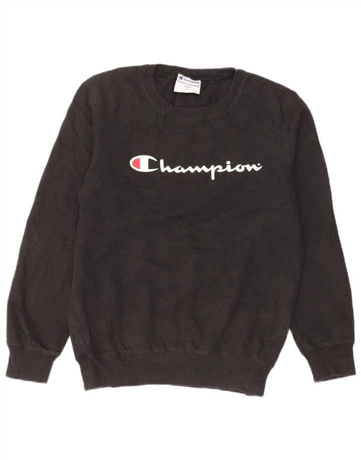 Champion Boys Grafisk Sweatshirt Jumper 11-12 år Sort Bomuld