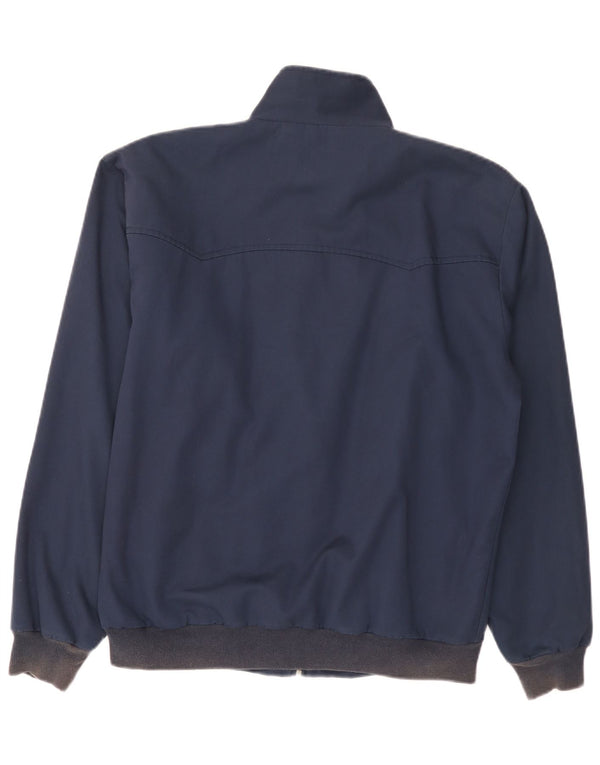 Three Stroke Bomber Jacket UK 40 Large Navy Blue Bomuld