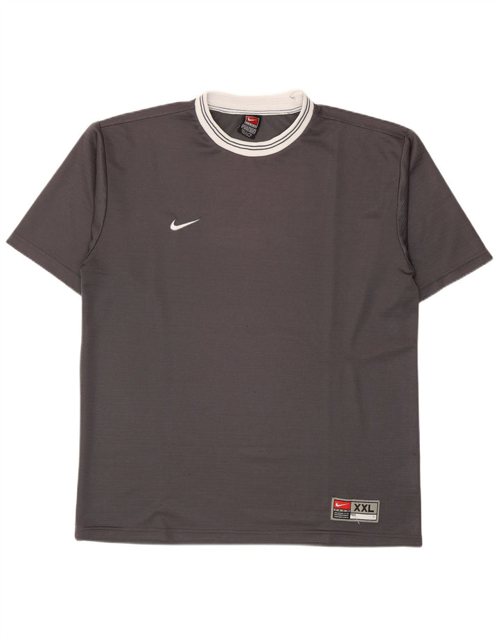 Nike T-shirt top til mænd 2XL grå bomuld