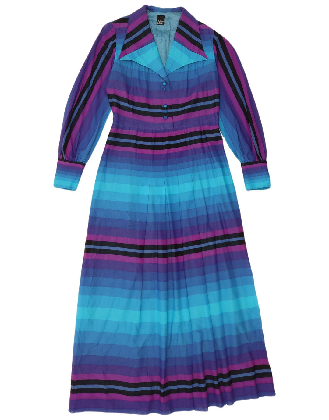 Barbara Langærmet Maxikjole til kvinder UK 10 Small Multicolored Striped
