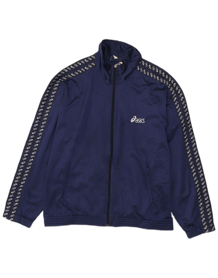 Asics Herre grafisk træningsdragt topjakke XL marineblå