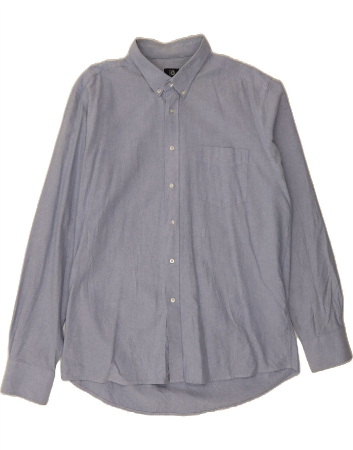DACK'S Mens Regular Fit Shirt 2XL Blue Cotton Vintage Dack's and Second-Hand Dack's from Messina Hembry 