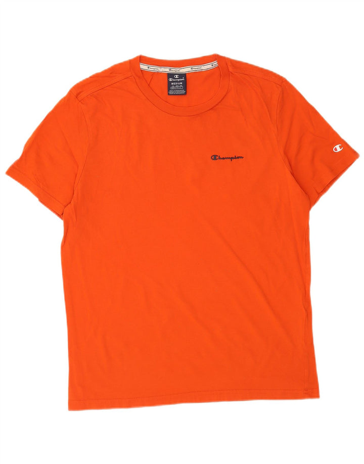 Champion Herre T-Shirt Top Medium Orange Bomuld