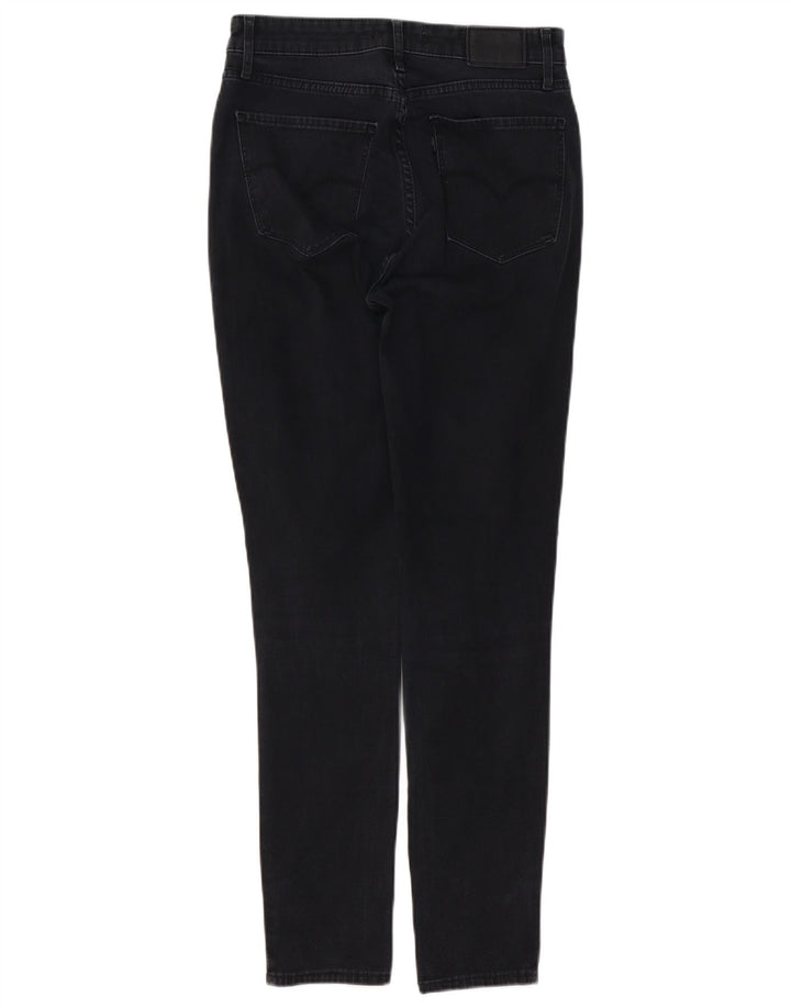 LEVI'S Dame 721 Skinny Jeans med høj talje W29 L30 sort bomuld