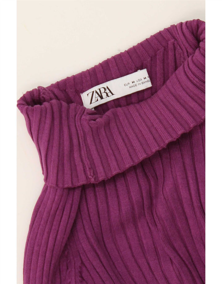 Zara Dame Top Langærmet UK 12 Medium Lilla