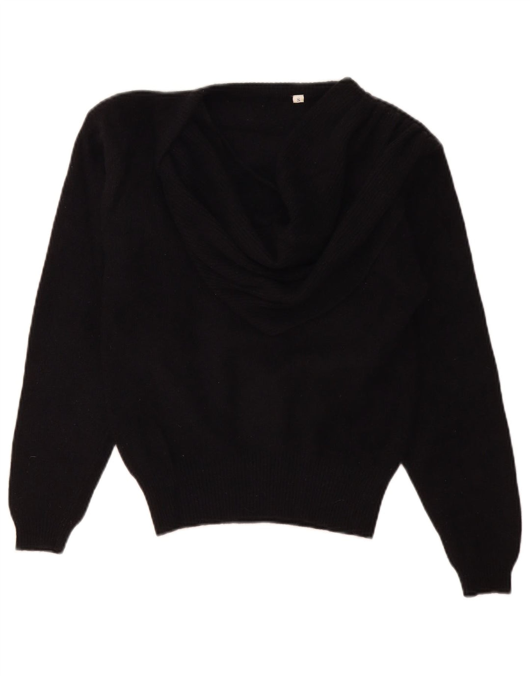 Vintage Dame V-hals sweater UK 10 Small Black