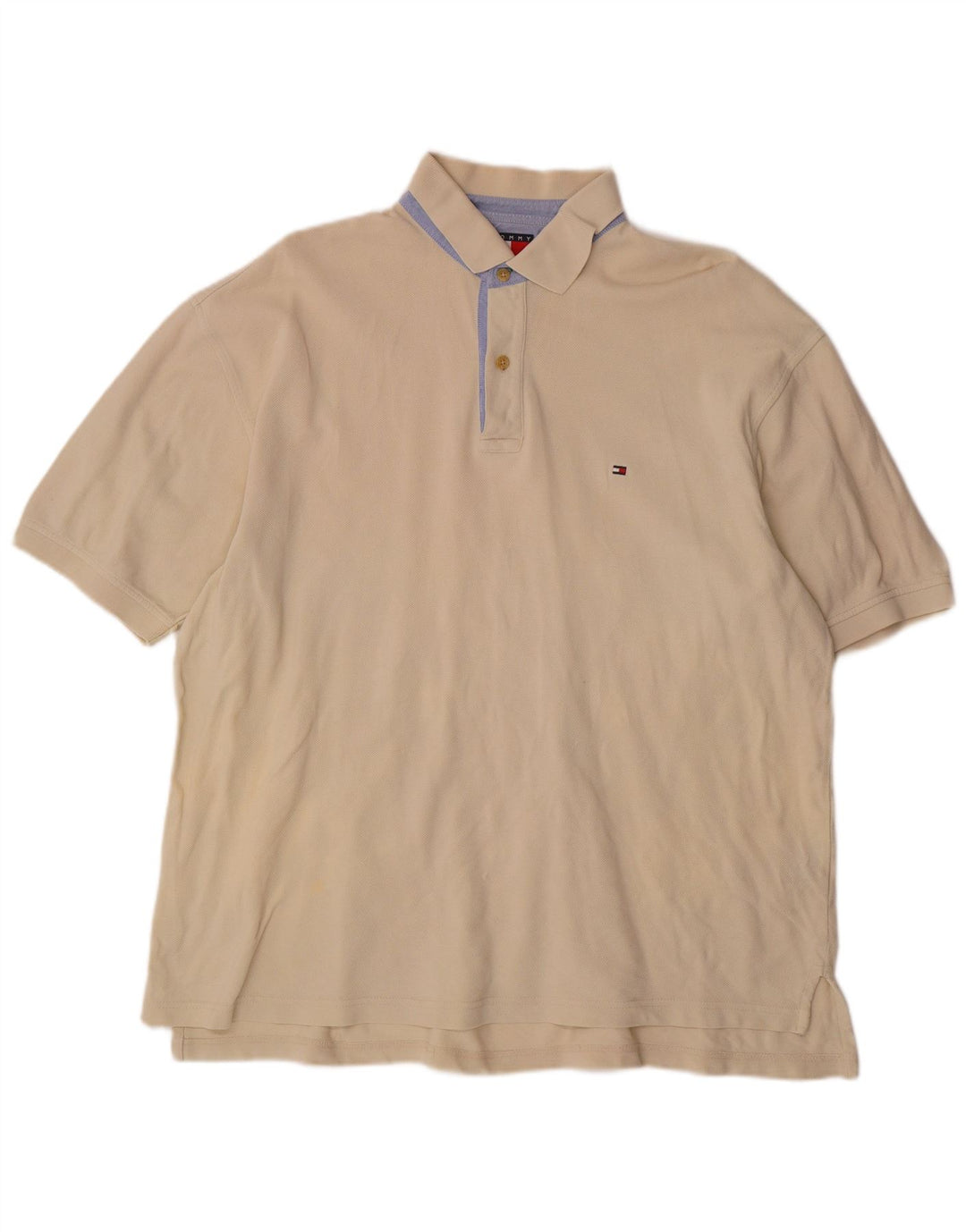 TOMMY HILFIGER Poloshirt til mænd XL Beige Bomuld