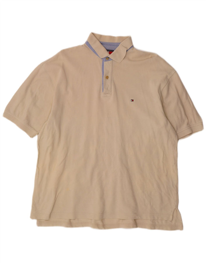 TOMMY HILFIGER Poloshirt til mænd XL Beige Bomuld