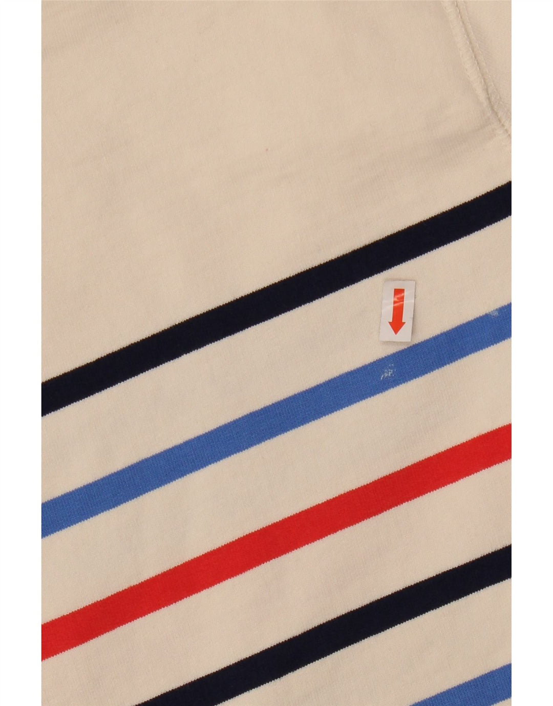 Joules Dame Oversized Sweatshirt Jumper UK 8 Lille hvid stribet bomuld