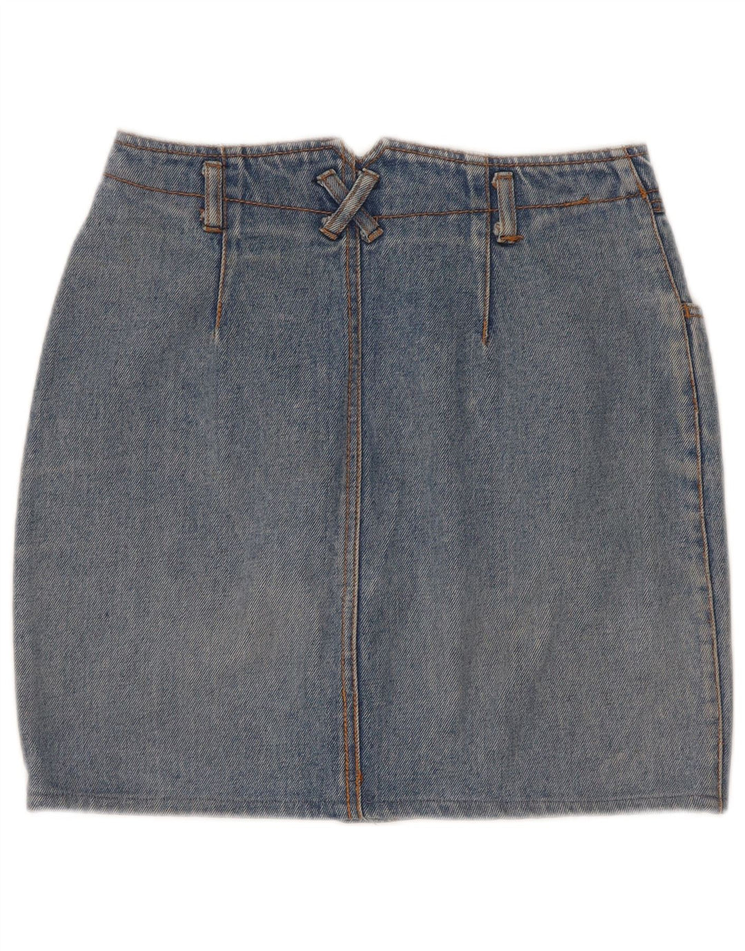 Vintage Dame Mini Denim Nederdel W26 Lille Blå