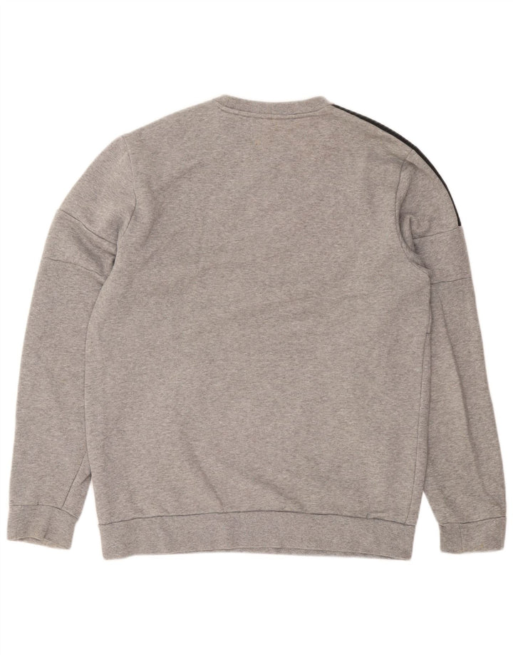 Adidas Sweatshirt-trøje til mænd, stor grå flækket bomuld