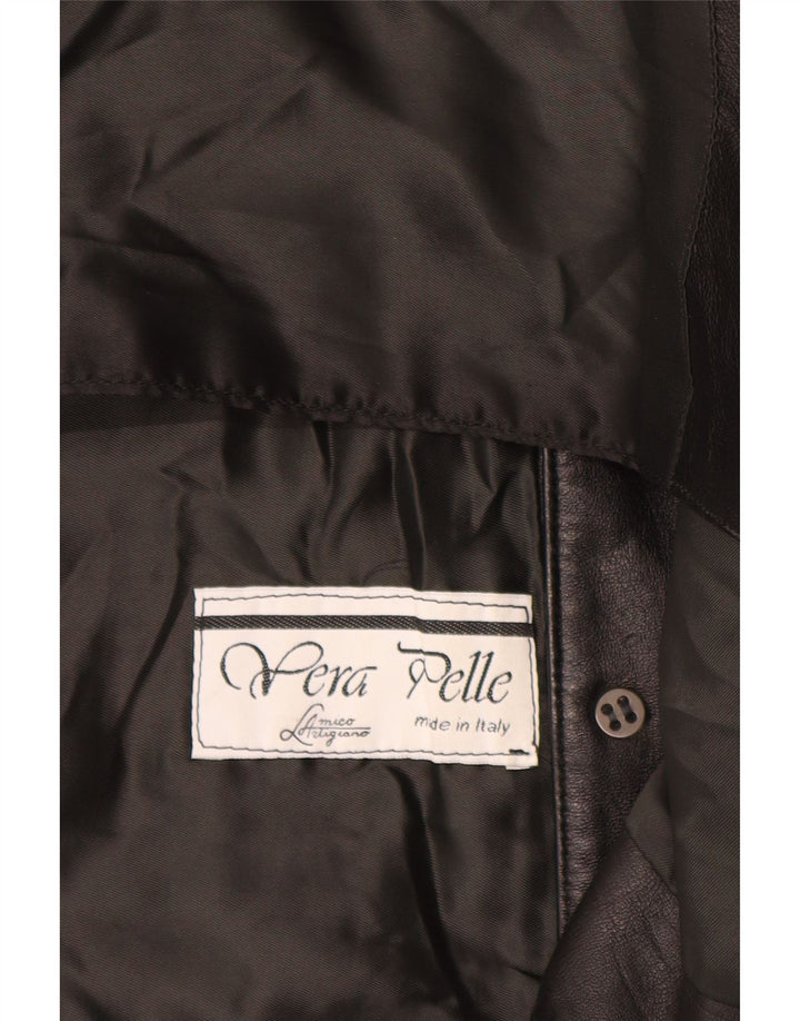 Vintage herre lædervest Stor sort læder