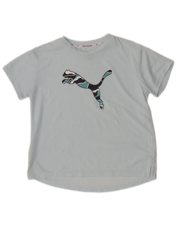 Puma Girls Grafisk T-Shirt Top 11-12 År Blå