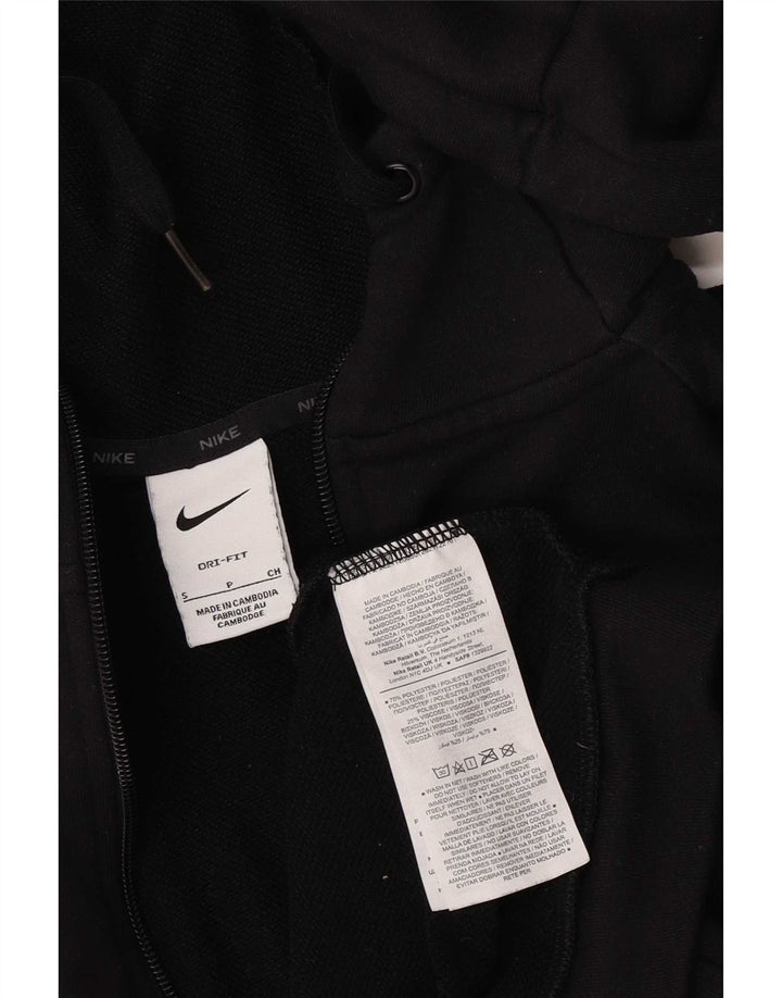 Nike Herre Dri Fit Hættetrøje med lynlås, lille sort polyester