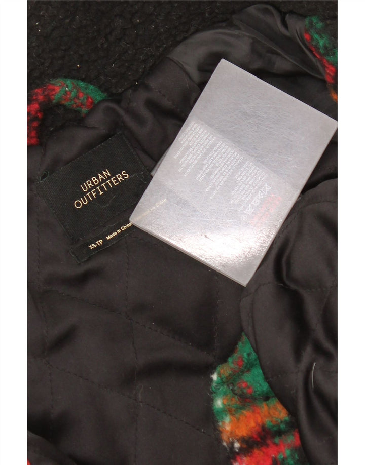 Urban Outfitters Womens Crop Oversized bomberjakke UK 6 XS Grøn Plaid