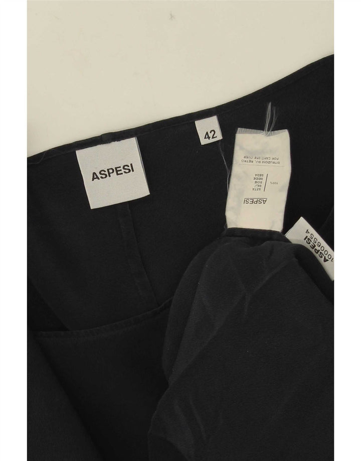 Aspesi Damekjole IT 42 Medium Marineblå Silke