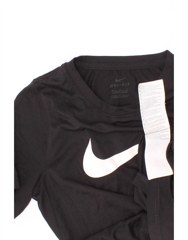 Nike drenge Dri Fit grafisk T-shirt top 10-11 år medium sort polyester