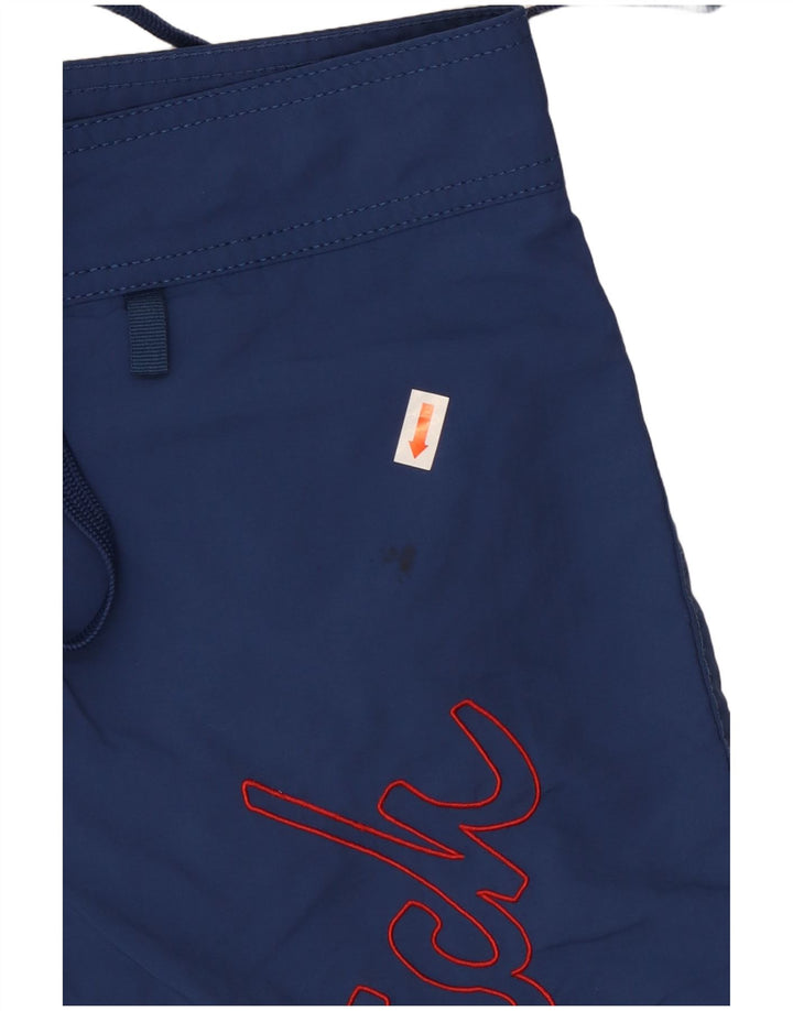 Woolrich Herre grafiske svømmeshorts Medium marineblå nylon