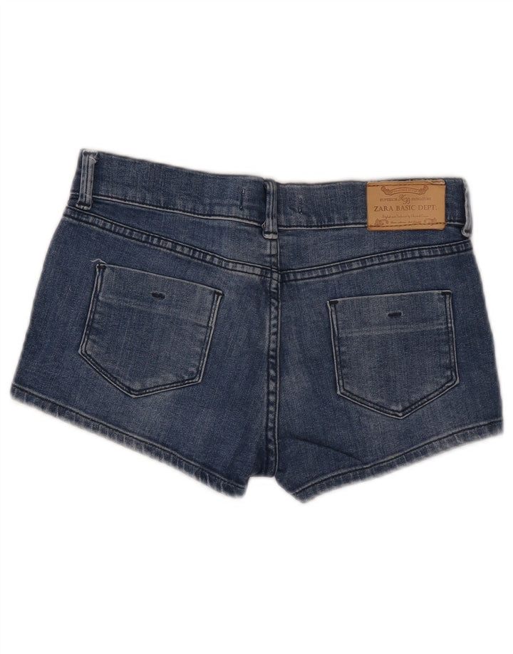 ZARA denimshorts til kvinder EU 36 XS W26 Blå