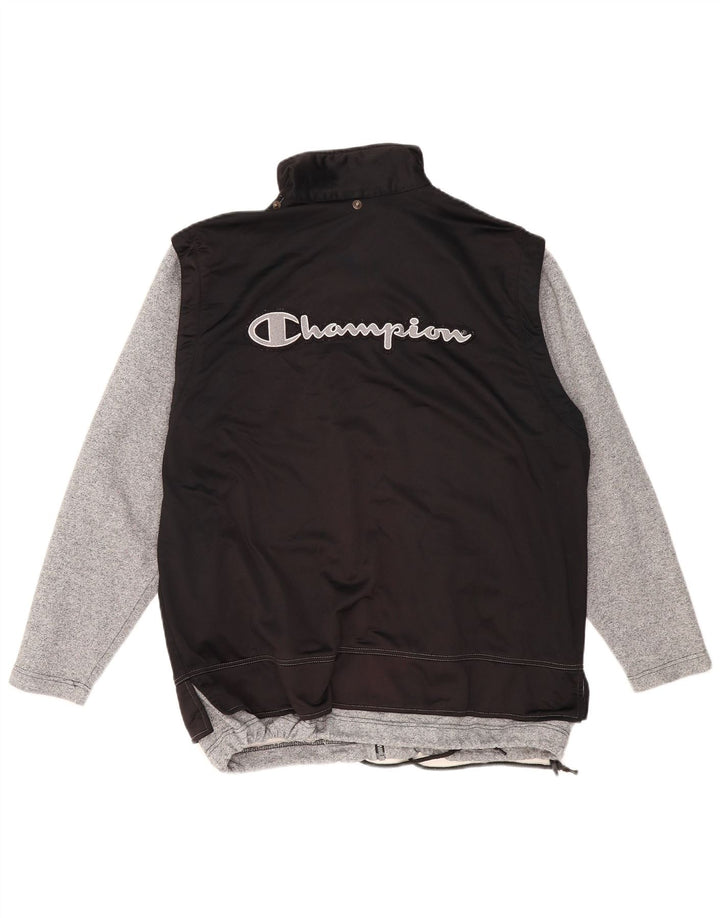 Champion Herre grafisk træningsdragt Topjakke Stor sort polyester