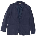 Oasis Dame Oversized 1 Knap Blazer Jacket UK 12 Medium Navy Blue