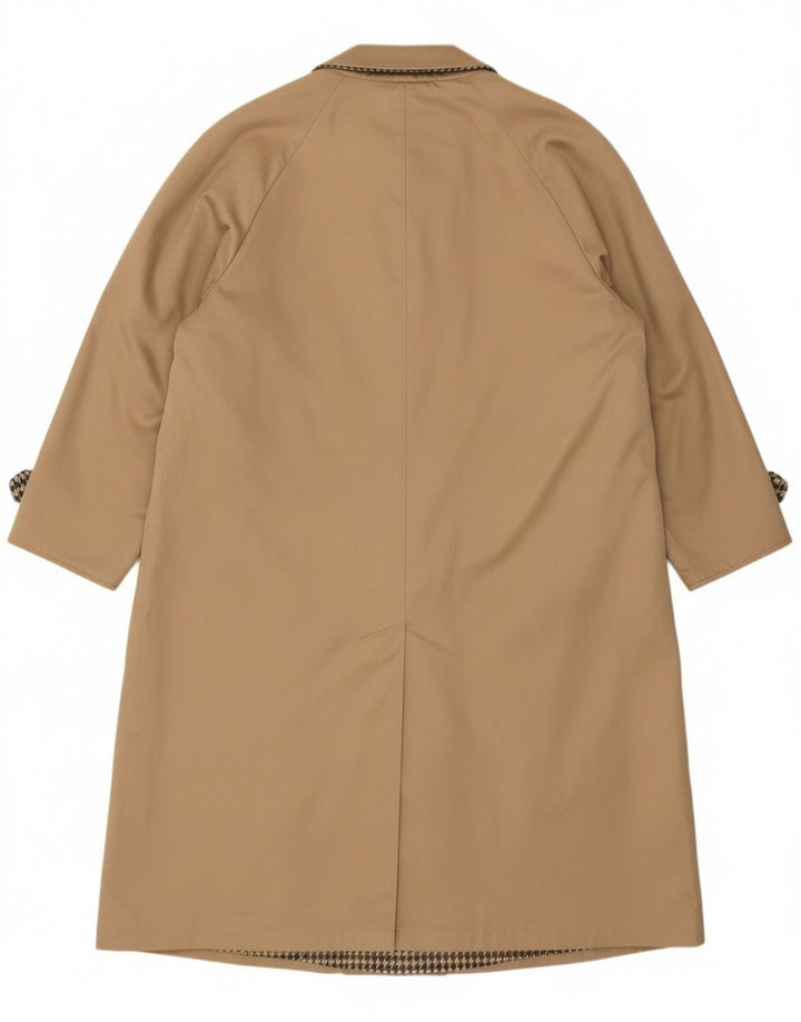 Vintage oversized vendbar overfrakke til kvinder IT 47 XL Beige Houndstooth