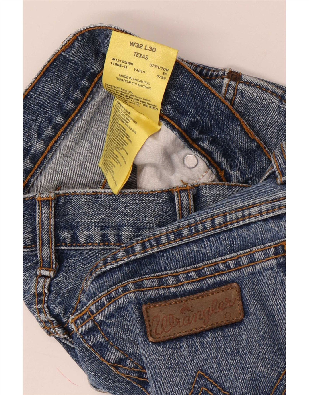 Wrangler Herre Texas Straight Jeans W32 L30 Blå Bomuld