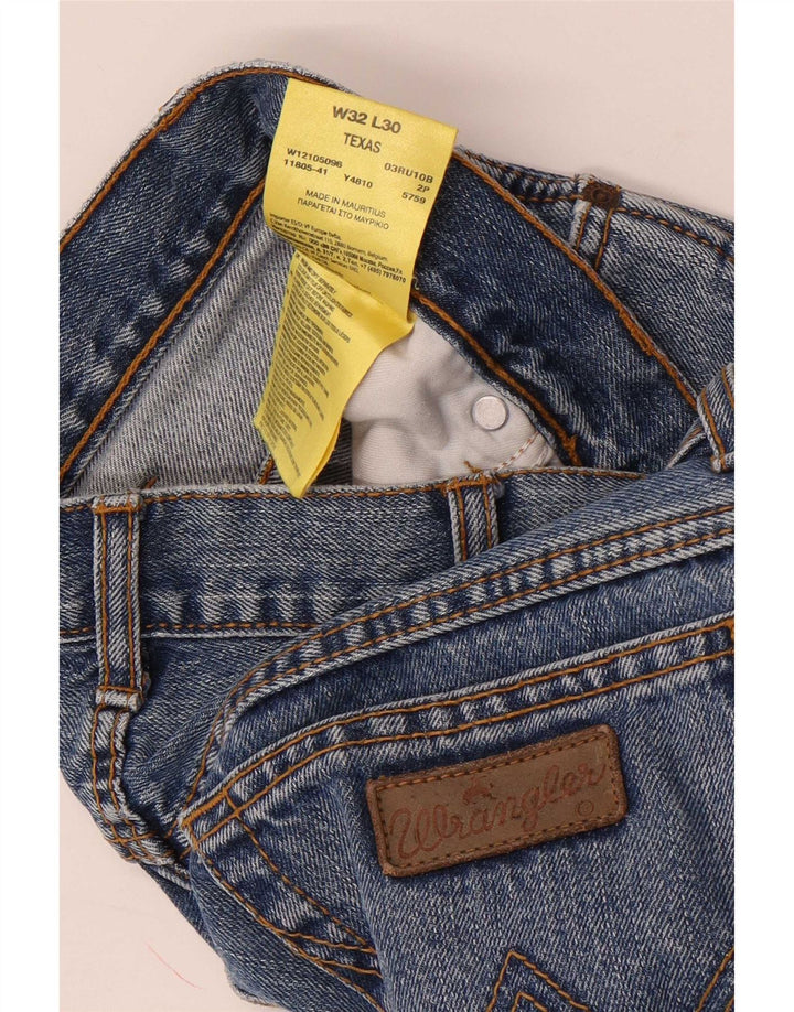 Wrangler Herre Texas Straight Jeans W32 L30 Blå Bomuld