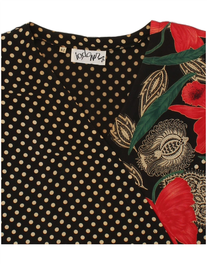 VINTAGE Womens Bodycon Dress IT 42 Medium Black Polka Dot Vintage Vintage and Second-Hand Vintage from Messina Hembry 