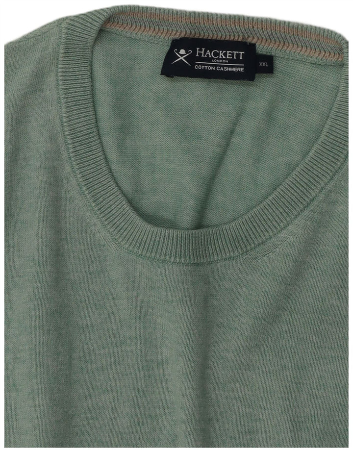 Hackett Herre sweater med rund hals 2XL grøn bomuld