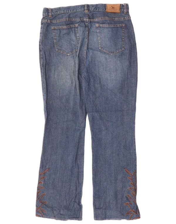 Ralph Lauren Dame Bootcut Jeans US 10 Large W34 L29 Blå Bomuld