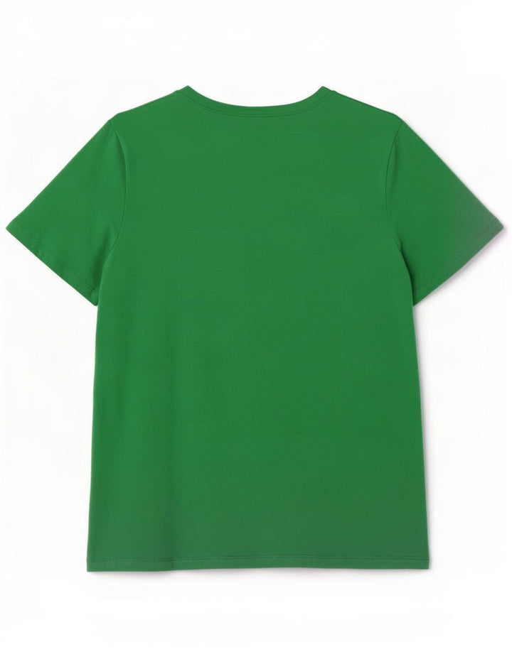 Zara Dame Bluse Top UK 16 Stor Grøn Bomuld
