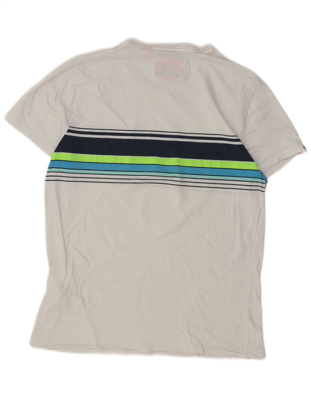 Superdry T-shirt top til mænd XL Hvidstribet bomuld